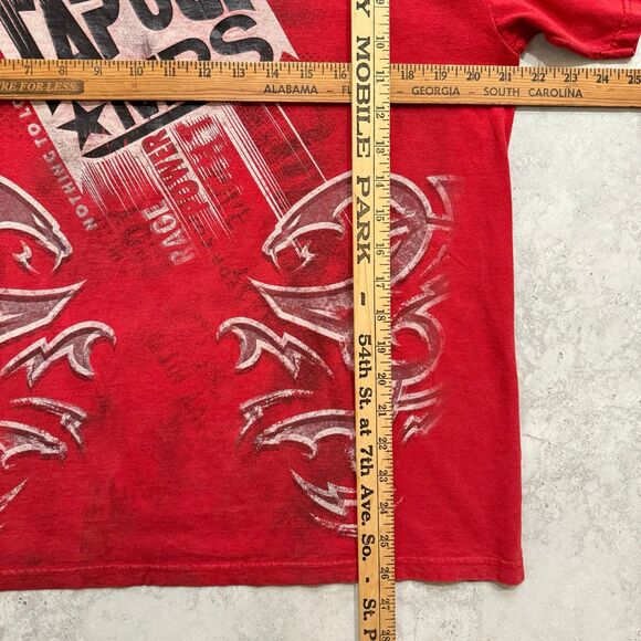 Vintage Y2K TapOut MMA Tribal Graphic T-Shirt Size L Red 2000 - Picture 5 of 5